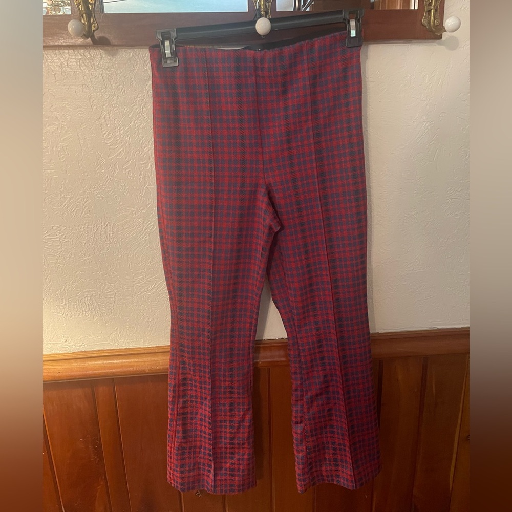 Maeve by anthropologie Checkered Flare Pants Size Small
